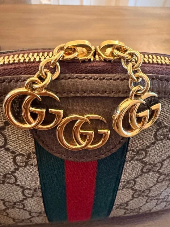 Authentic Gucci Ophidia Dome Small GG Supreme Web Stripe Crossbody - Picture 4 of 13